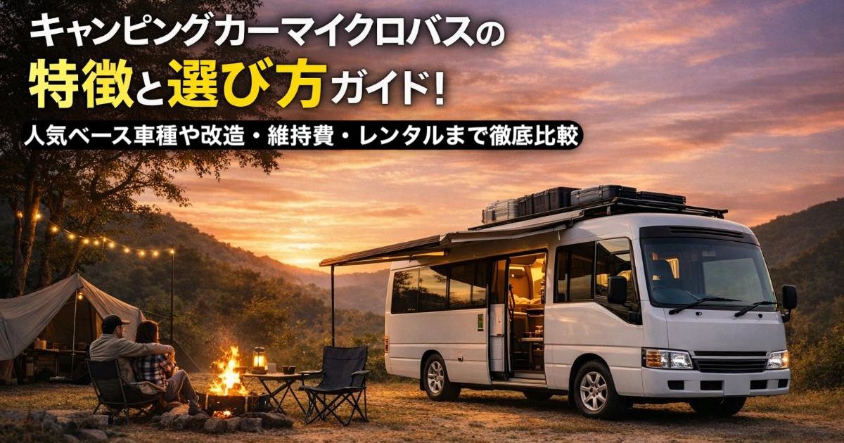 キャンピングカーマイクロバスの特徴と選び方ガイド！人気ベース車種や 