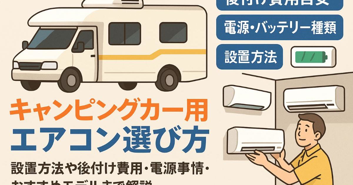キャンピングカーエアコンの選び方や設置ガイドと後付け費用