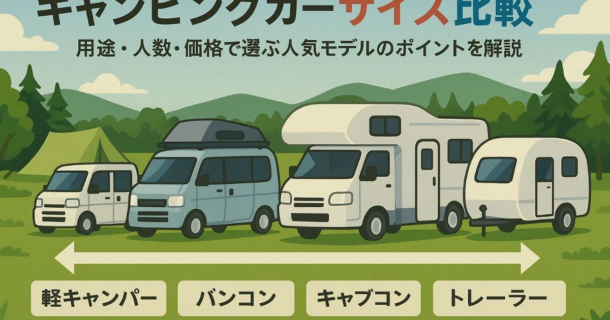 キャンピングカーのサイズ徹底比較表とおすすめ人気モデル選び方【用途 