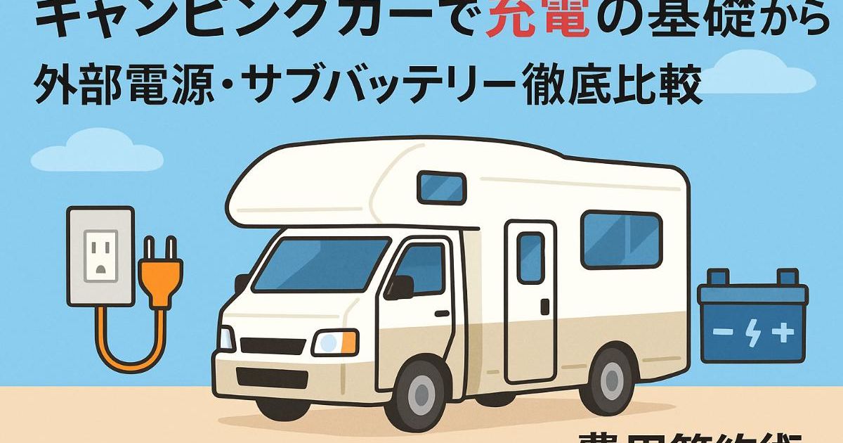 キャンピングカーで充電の基礎から外部電源・サブバッテリー徹底比較と 