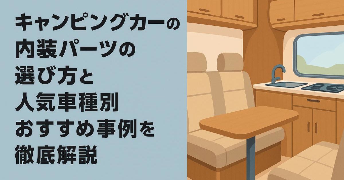キャンピングカーの内装パーツの選び方と人気車種別おすすめ事例を徹底 