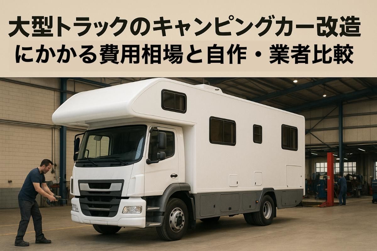 大型トラックのキャンピングカー改造にかかる費用相場と自作・業者比較 